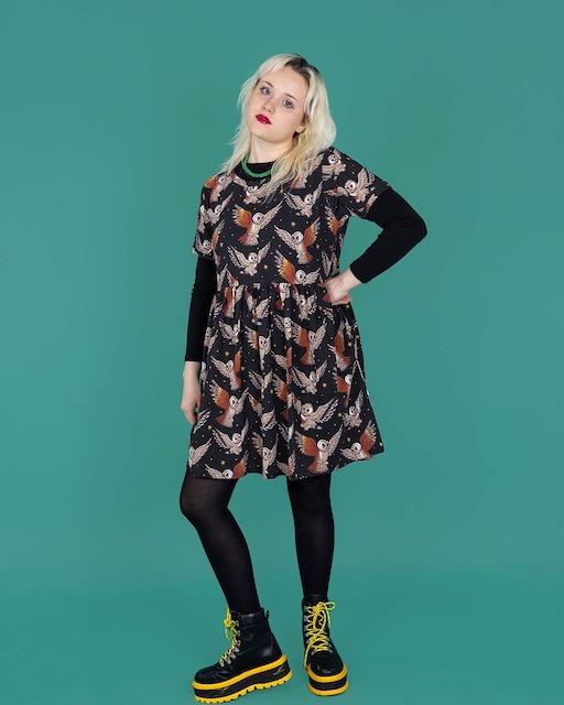 Jurk 213 HOOT OWL Skater stretch Dress Run & Fly
