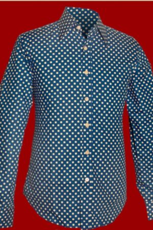 Hemd 661 Polka dot blue CHENASKI
